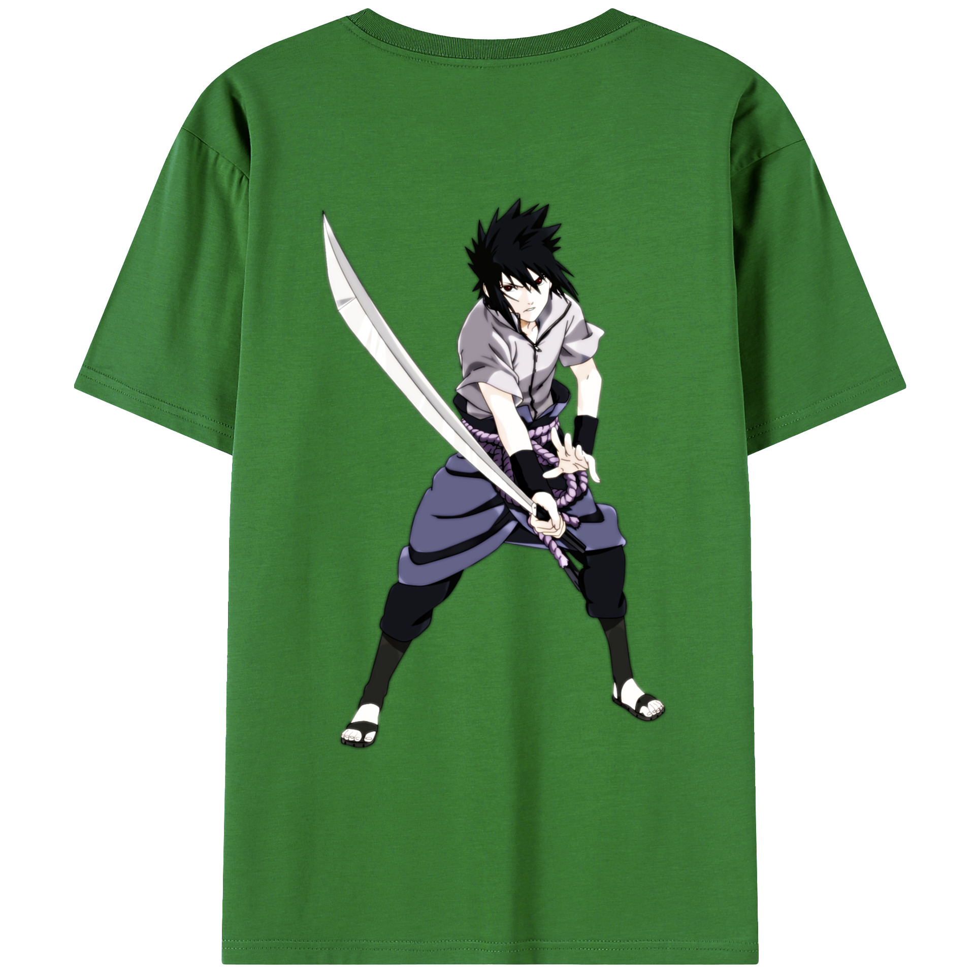 （画像用） NARUTO -ナルト- うちは サスケ Uchiha Sasuke レディース半袖Tシャツ(バックプリント)